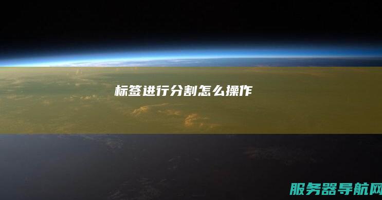标签进行分割怎么操作