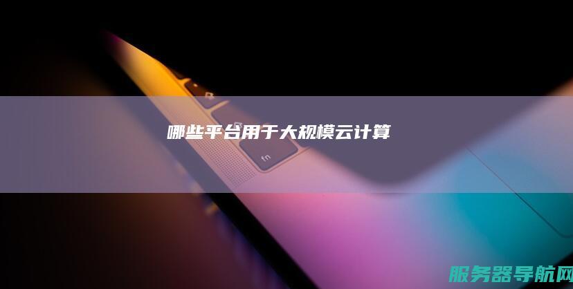 哪些平台用于大规模云计算