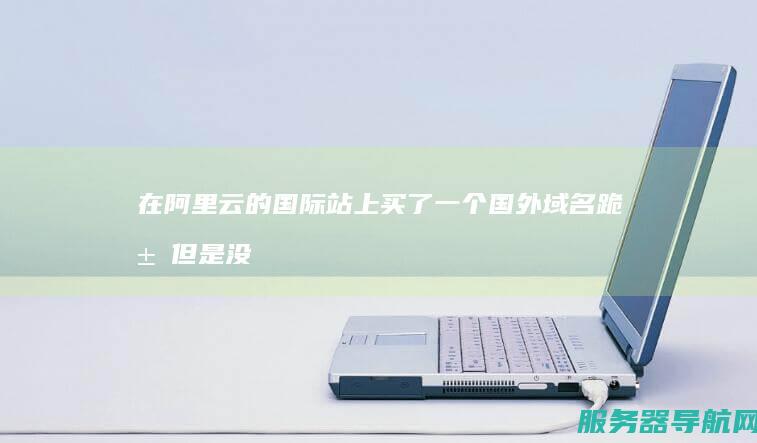 在阿里云的国际站上买了一个国外域名 跪求 但是没有dns购买窗口不能解析 求大神教怎么解析~
