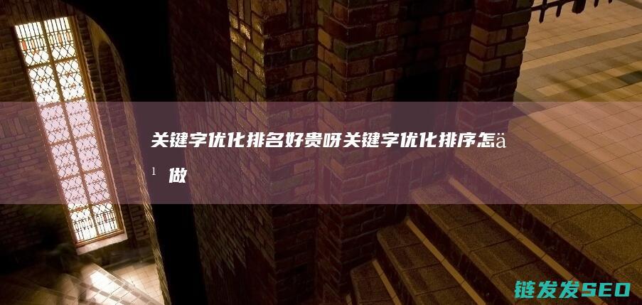 关键字优化排名好贵呀！ (关键字优化排序怎么做)