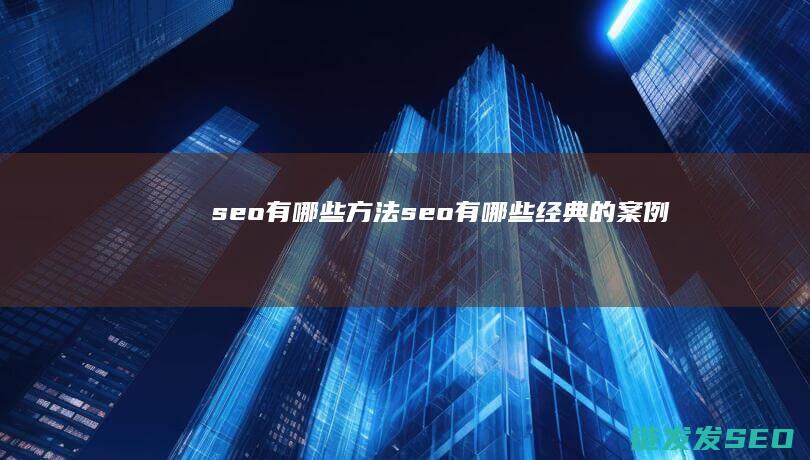 seo有哪些方法 (seo有哪些经典的案例)
