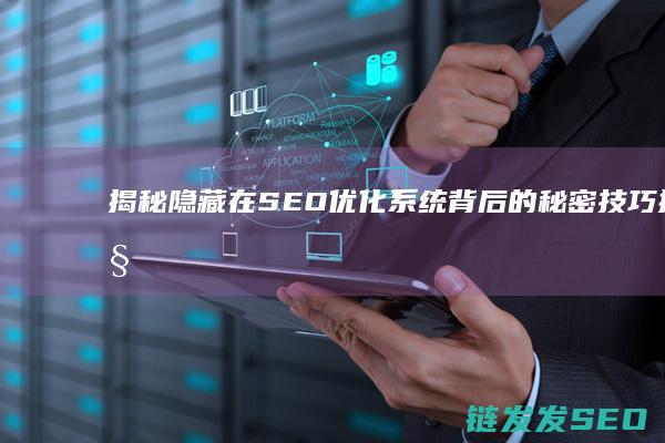 揭秘隐藏在SEO优化系统背后的秘密技巧 (揭秘隐藏在中国大学教育病了吗的背后秘密)