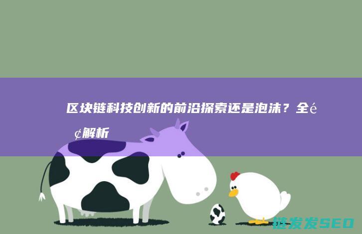 区块链：科技创新的前沿探索还是泡沫？全面解析 (区块链科技公司)