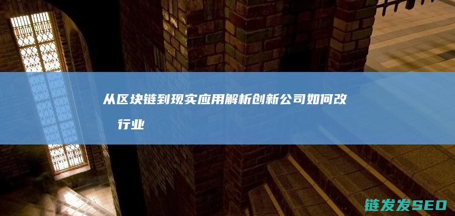 从区块链到现实应用：解析创新公司如何改变行业格局 (区块链将走向何方)