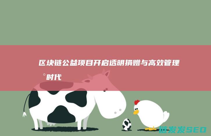 区块链公益项目：开启透明捐赠与高效管理新时代 (区块链公益项目有哪些)
