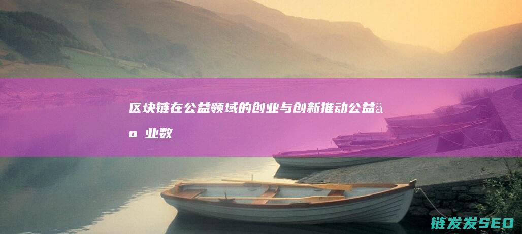 区块链在公益领域的创业与创新：推动公益事业数字化转型 (区块链在公益事业的应用)