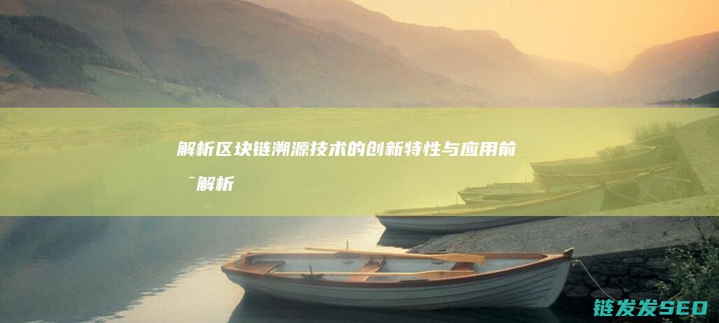解析区块链溯源技术的创新特性与应用前景 (解析区块链溯源软件)
