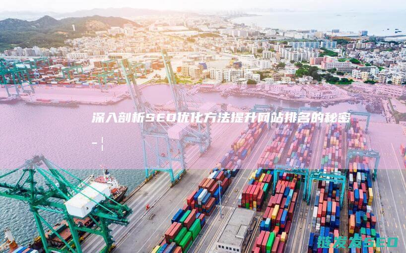 深入剖析SEO优化方法：提升网站排名的秘密武器 (深入剖析什么)