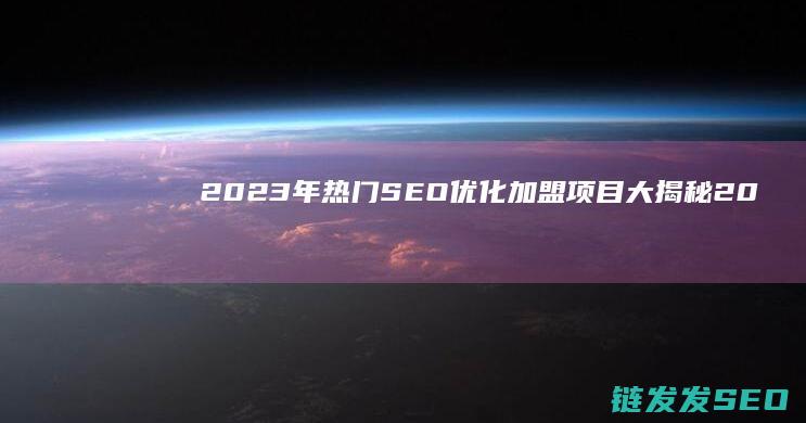 2023年热门SEO优化加盟项目大揭秘20