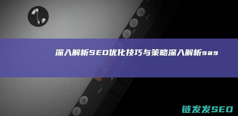 深入解析SEO优化技巧与策略 (深入解析sas电子版)