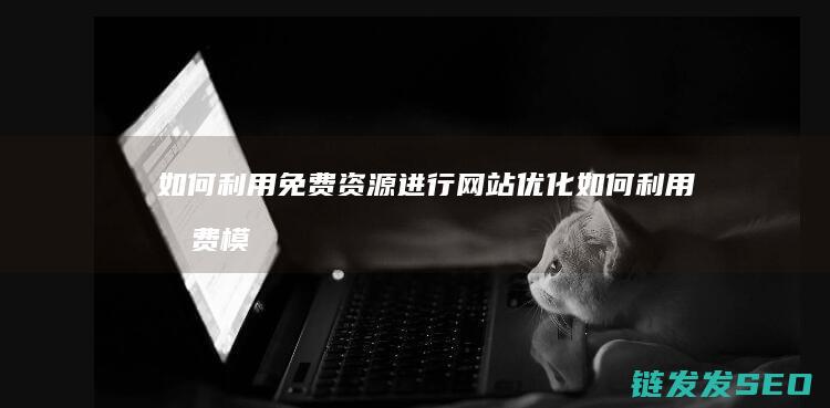 如何利用免费资源进行网站优化 (如何利用免费模板新建文档)