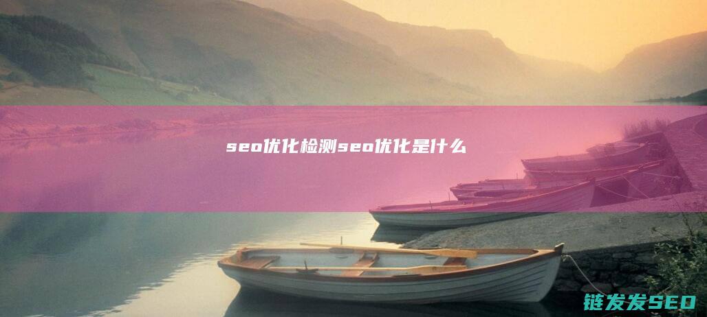 seo优化 检测 (seo 优化是什么)