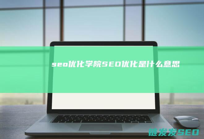 seo优化学院 (SEO优化是什么意思)