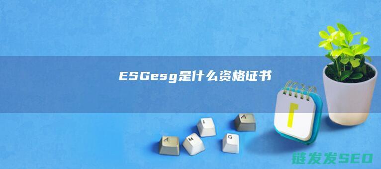 ESGesg是资格证书