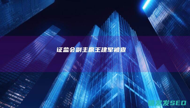 证监会副主席王建军被查