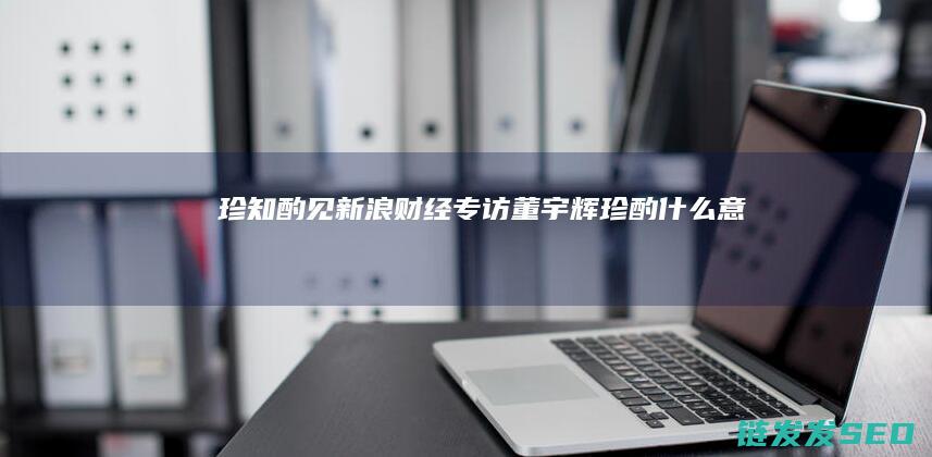 珍知酌见-新浪财经-专访董宇辉 (珍酌什么意思)