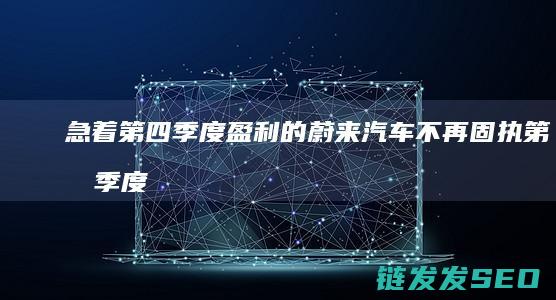 急着第四季度盈利的蔚来汽车不再固执 (第四季度的)