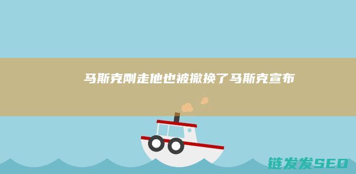 马斯克刚走-他也被撤换了 (马斯克宣布)