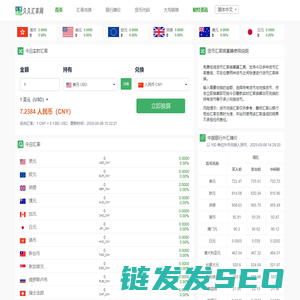 今日外汇牌价